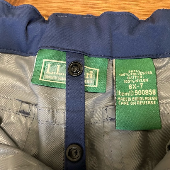 L.L. Bean Navy Blue Youth Ski Pants - Picture 3 of 11
